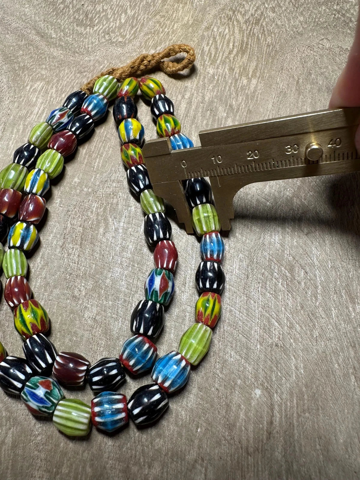 Pixcrown Handmade Chevron Glass Beads Necklace – Multicolor Tribal Jewelry Supply