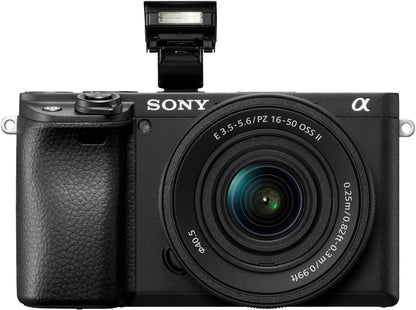 Sony Alpha 6400 APS-C Mirrorless Camera with E PZ 16-50mm F3.5-5.6 OSS Lens – Black (Brand New)