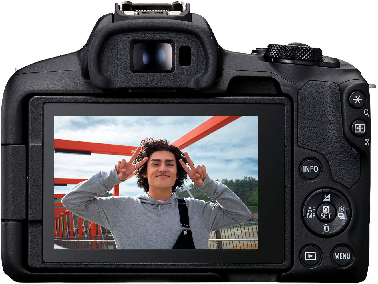 Canon EOS R50 4K Mirrorless Camera with RF-S 10-18mm F4.5-6.3 IS STM Lens – Video Creator Kit Black (Brand New)