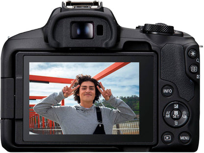 Canon EOS R50 4K Mirrorless Camera with RF-S 10-18mm F4.5-6.3 IS STM Lens – Video Creator Kit Black (Brand New)