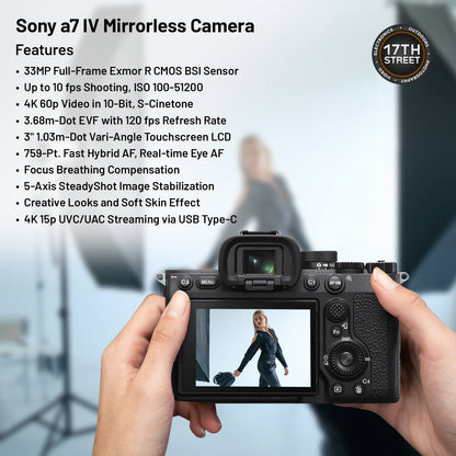 Sony A7 IV Full-Frame Mirrorless Hybrid Camera + Corel Software Kit – Black (Brand New)