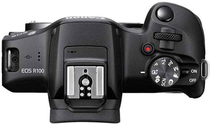 Canon EOS R100 24.1MP APS - C Mirrorless Camera + RF - S 18 - 45mm Lens Kit - lucycamera