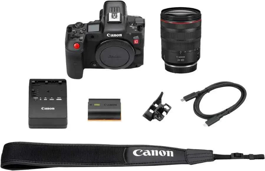 Canon EOS R5 C 45MP 8K Cinema Camera + RF 24 - 105mm f/4L Lens Kit - Black - lucycamera
