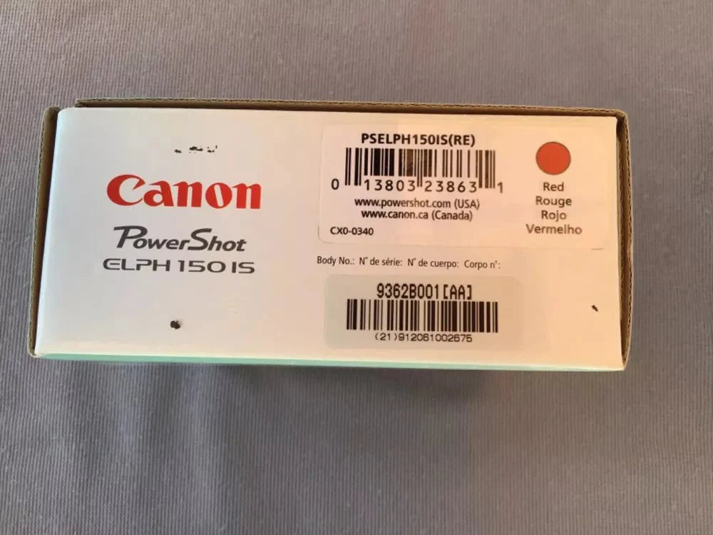 Canon PowerShot ELPH 150 IS 20MP Compact Camera - Red - lucycamera