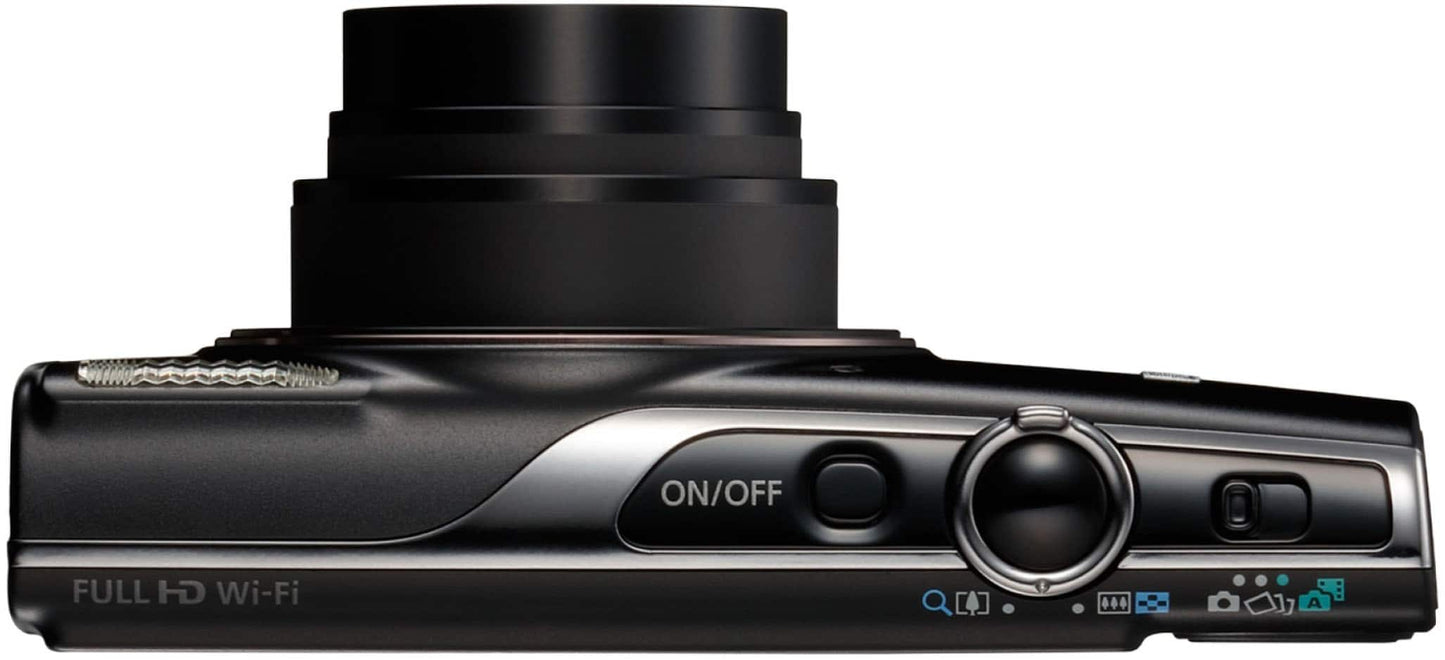 Canon PowerShot ELPH 360 HS 20.2MP 12x Optical Zoom Slim Compact Camera – Black (Brand New)