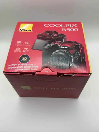 Nikon COOLPIX B500 16MP Bridge Camera - Red (40x Zoom, Full HD) - lucycamera