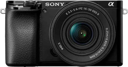Sony Alpha a6100 24.2MP APS - C Mirrorless Camera with 16 - 50mm Lens - Black - lucycamera