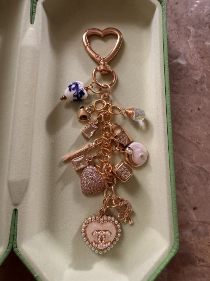 Picture of Handmade Repurposed Style Bag Charm Keychain Accessory